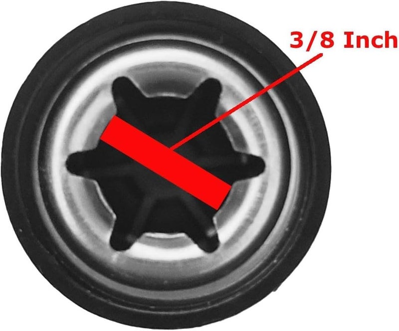 Quadrapoint Hub Caps for Bike/TRIKES Compatible with Popular Red Wagon Brand - fits 3/8 Axle Diameter (Black) - Image 2